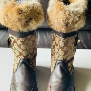 Coach brown vintage leighann boots